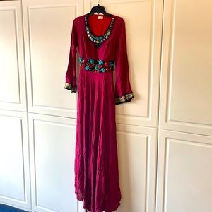 Dark burgundy long maxi